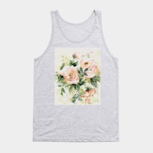 Washy Peach Roses B Tank Top